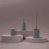 Portaspazzolini bagno dappoggio grigio in ceramica soft touch Spring