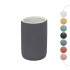 Portaspazzolini bagno dappoggio grigio in ceramica soft touch Spring