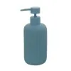 Dispenser sapone blu in ceramica soft touch capienza 330 ml Spring