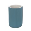 Portaspazzolini bagno dappoggio blu in ceramica soft touch Spring