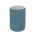 Portaspazzolini bagno dappoggio blu in ceramica soft touch Spring