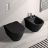 Portaspazzolini bagno dappoggio blu in ceramica soft touch Spring