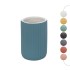 Portaspazzolini bagno dappoggio blu in ceramica soft touch Spring