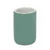 Portaspazzolini bagno dappoggio verde in ceramica soft touch Spring