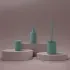 Portaspazzolini bagno dappoggio verde in ceramica soft touch Spring