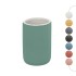 Portaspazzolini bagno dappoggio verde in ceramica soft touch Spring