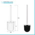 Scopino wc bianco in ceramica soft touch con setole nere Spring