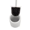 Scopino wc bianco in ceramica soft touch con setole nere Spring