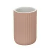 Portaspazzolini bagno dappoggio rosa in ceramica soft touch Spring