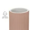 Portaspazzolini bagno dappoggio rosa in ceramica soft touch Spring