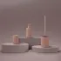 Portaspazzolini bagno dappoggio rosa in ceramica soft touch Spring