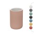 Portaspazzolini bagno dappoggio rosa in ceramica soft touch Spring