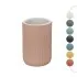Portaspazzolini bagno dappoggio rosa in ceramica soft touch Spring