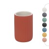 Portaspazzolini bagno dappoggio rosso in ceramica soft touch Spring