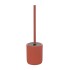Scopino wc rosso in ceramica soft touch con setole nere Spring