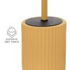 Scopino wc giallo in ceramica soft touch con setole nere Spring