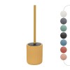 Scopino wc giallo in ceramica soft touch con setole nere Spring