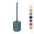 Scopino wc blu in ceramica soft touch con setole nere Spring
