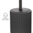 Scopino wc nero in ceramica soft touch con setole nere Spring