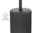 Scopino wc nero in ceramica soft touch con setole nere Spring