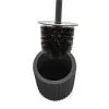 Scopino wc nero in ceramica soft touch con setole nere Spring