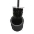 Scopino wc nero in ceramica soft touch con setole nere Spring