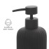 Dispenser sapone nero in ceramica soft touch capienza 330 ml Spring