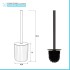 Set accessori bagno 3 pezzi in ceramica nero soft touch Spring
