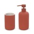 Set accessori bagno 2 pezzi in ceramica rosso soft touch Spring