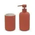 Set accessori bagno 2 pezzi in ceramica rosso soft touch Spring