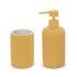 Set accessori bagno 2 pezzi in ceramica giallo soft touch Spring