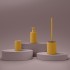 Set accessori bagno 2 pezzi in ceramica giallo soft touch Spring