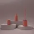 Set accessori bagno 3 pezzi in ceramica rosso soft touch Spring
