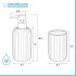 Set accessori bagno 3 pezzi in ceramica blu soft touch Spring