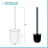 Set accessori bagno 3 pezzi in ceramica blu soft touch Spring
