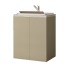 Mobile lavatoio tortora 79x65 cm con ante e vasca in resina Wanda