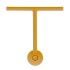 Tergivetro doccia giallo in plastica antigraffio con ventosa Spring