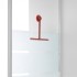 Tergivetro doccia rosso in plastica antigraffio con ventosa Spring