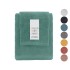 Set asciugamani bagno verde per viso e ospite in cotone puro Spring