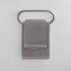 Set asciugamani bagno grigio per viso e ospite in cotone puro Spring