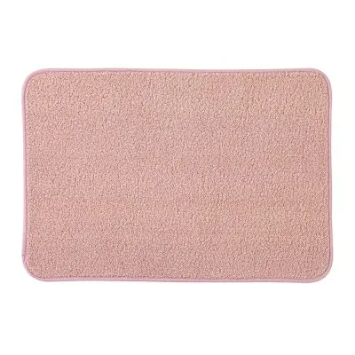 Tappeto bagno rosa 60x40 cm in microfibra antiscivolo Spring