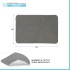 Tappeto bagno grigio 60x40 cm in microfibra antiscivolo Spring