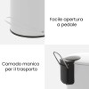 Pattumiera in acciaio bianco soft-close con secchio estraibile Spring