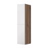 Colonna per lavanderia H 180 cm effetto legno e ante in bianco Wanda 