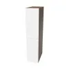 Colonna per lavanderia H 180 cm effetto legno e ante in bianco Wanda 