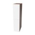 Colonna per lavanderia H 180 cm effetto legno e ante in bianco Wanda 