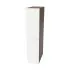 Colonna per lavanderia H 180 cm effetto legno e ante in bianco Wanda 