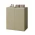 Mobile multiuso con due ante 79x65x91 cm pietra e tortora Wanda
