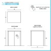 Mobile coprilavatrice con ante 79x91 cm tortora e pietra Wanda