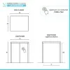 Mobile coprilavatrice con ante 79x91 cm tortora e pietra Wanda